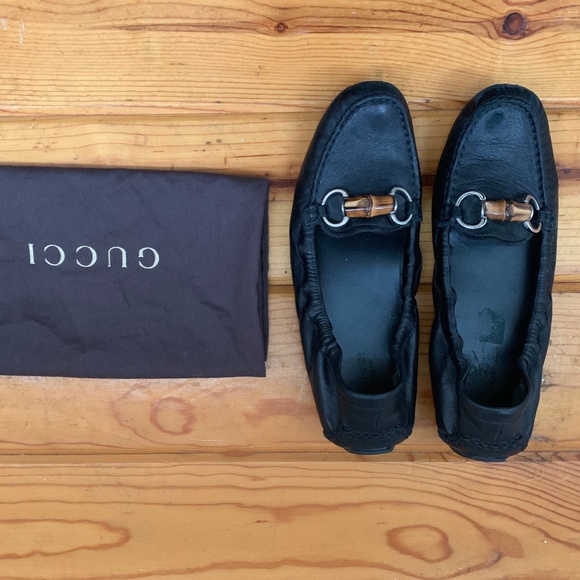 Gucci Shoes - Gucci Bamboo Horsebit Driver Loafer Black - Size 8 Gucci Shoes - Gucci Bamboo Horsebit Driver Loafer Black - Size 8